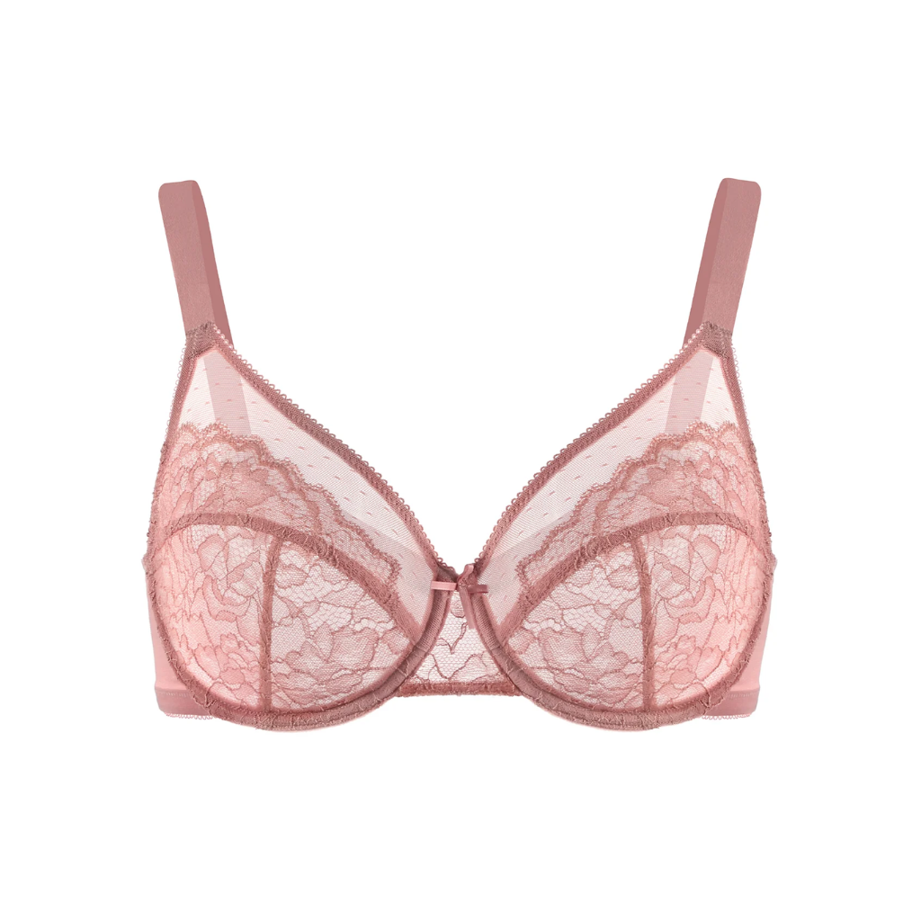 Lace Elegance Minimizer Bra Set